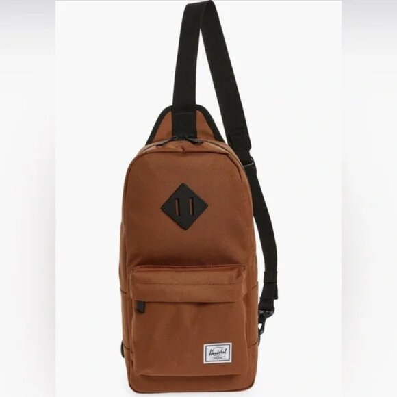 Herschel Supply Co. Heritage Shoulder Bag in Saddle Brown/NWT - Picture 1 of 15